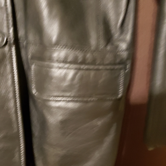 MARGARET GODFREY  100% LEATHER COAT - Picture 4 of 5